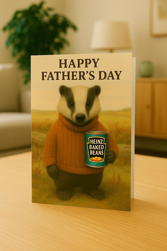 Bertie the badger’s Father’s Day card to his dad
